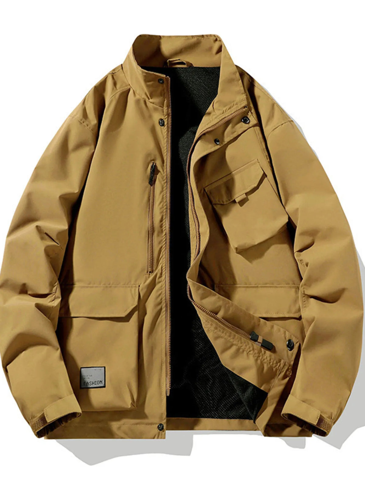 Men's Plus Size Zip Up Long Sleeve Jacket