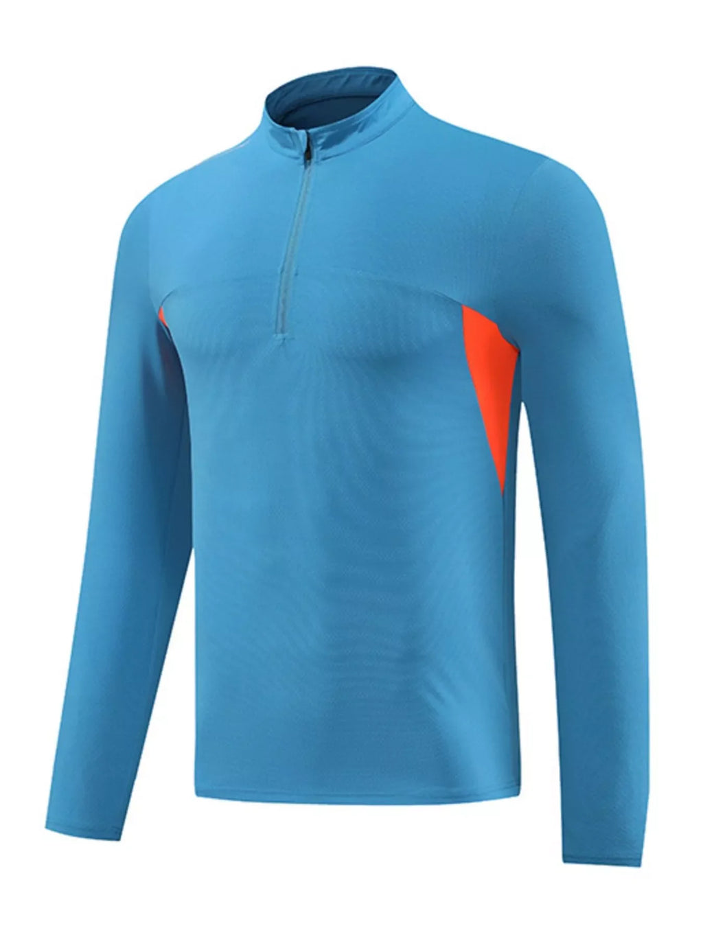 Men's Plus Size Long Sleeve Active T-Shirt with Zipper