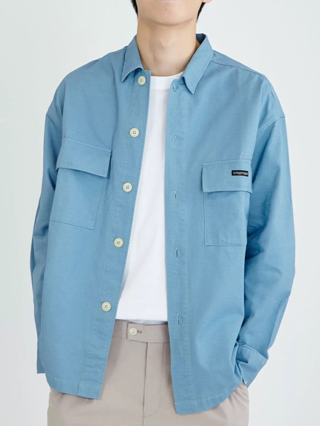 Men's Plus Size Casual Button Up Shirt