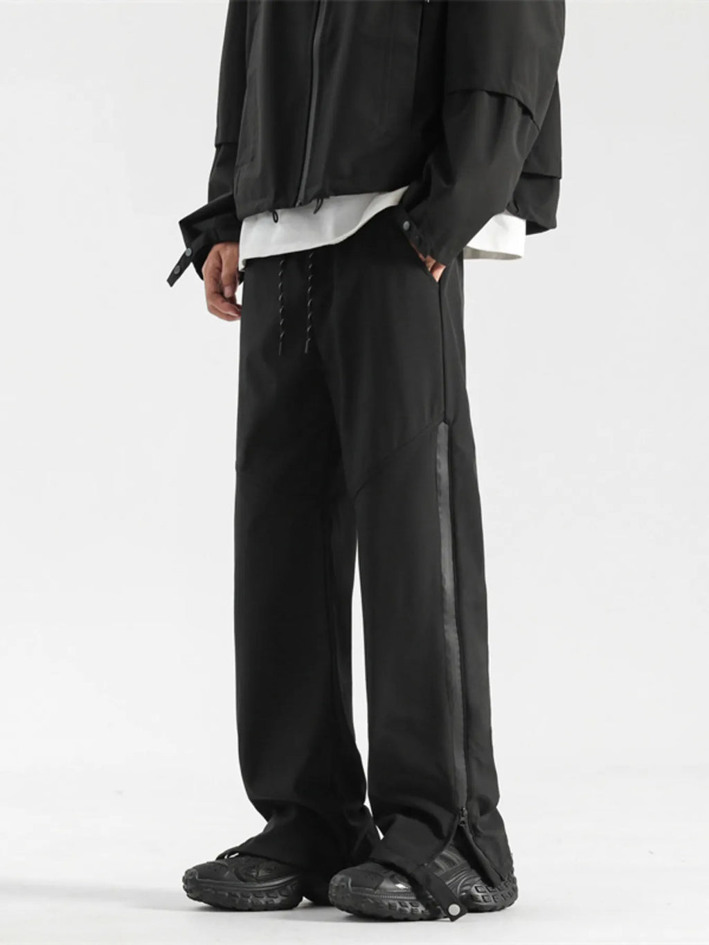 Men's Plus Size Drawstring Wide Leg Pants