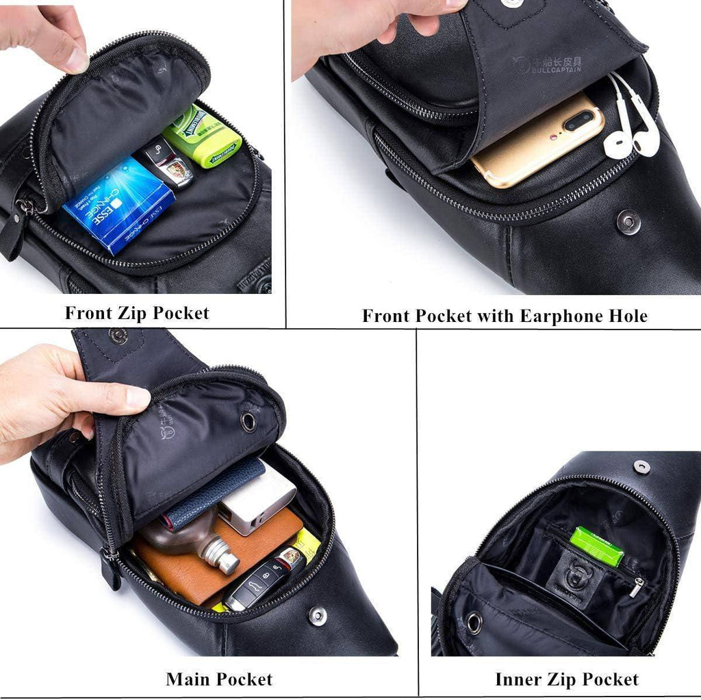 Men's Genuine Leather Sling Bag – Modern Crossbody Carry