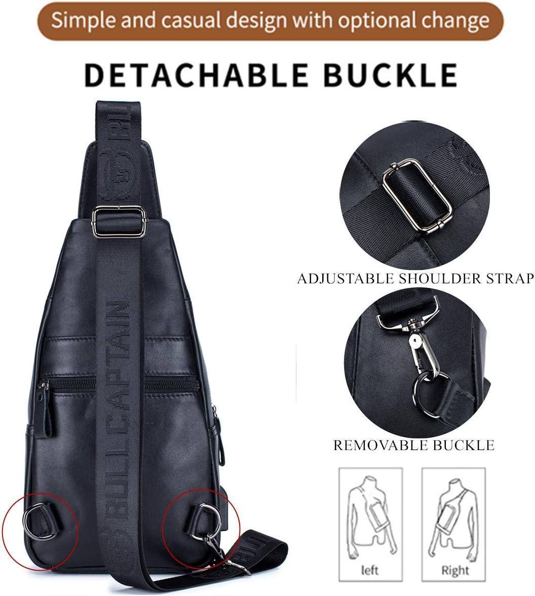 Men's Genuine Leather Sling Bag – Modern Crossbody Carry