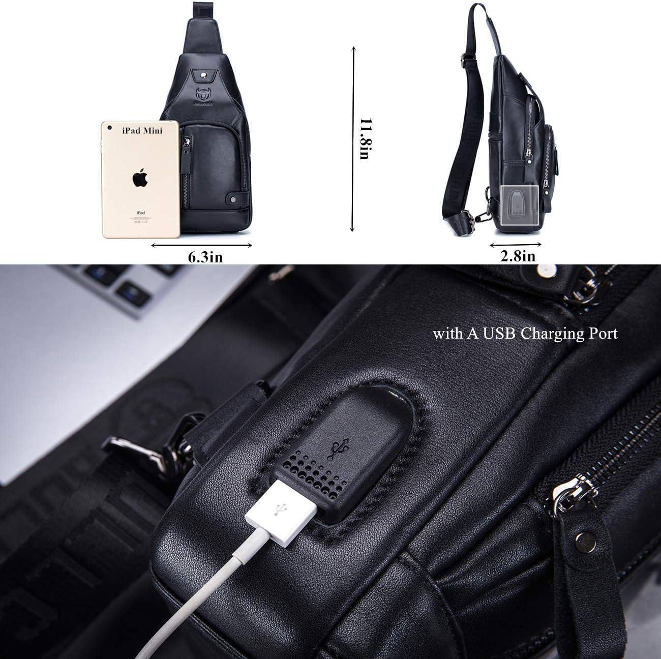 Men's Genuine Leather Sling Bag – Modern Crossbody Carry